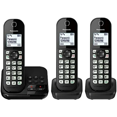 Image de Panasonic KX TGC 463GB Téléphone DECT Identification de l&#039;appelant Noir