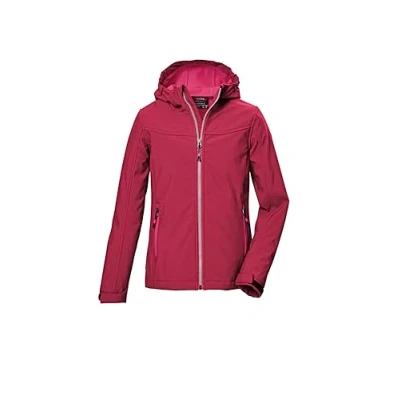 Image de killtec Fille Veste softshell/d&#039;extérieur avec capuche KOW 349 GRLS SFTSHLL JCKT, dunkel himbeere, 164, 42142 000