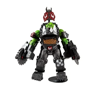 Image de McFarlane Toys, Warhammer 40000 Ork Meganob avec Buzzsaw Mega Figure 22 pièces Mobiles, Figurine de Collection Base Support À partir 12 Ans