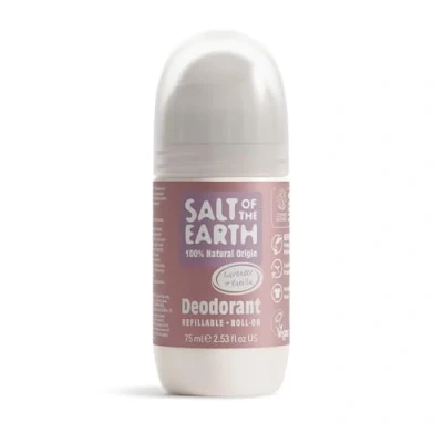 Image de Natural Deodorant Roll On by Salt of the Earth, Lavender &amp; Vanilla Refillable, Vegan, Long Lasting Protection, Leaping Bunny Approved, Made in UK 75ml