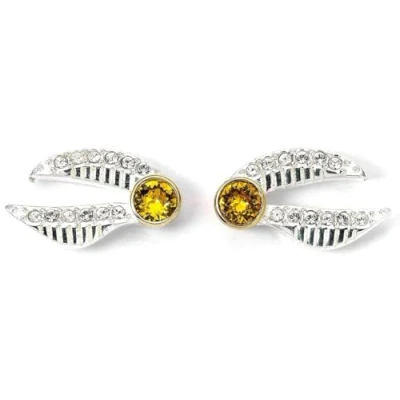Image de Harry Potter Boucles d&#039;oreilles clous Vif d&#039;or avec éléments en cristal, taille unique, Argent sterling, Cristal