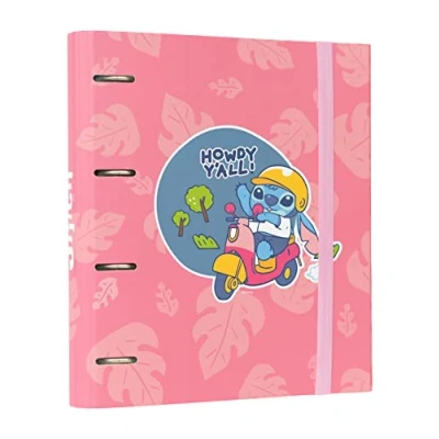 Image de Grupo Erik Classeur A4 4 Anneaux Disney Lilo &amp; Stitch Rigide Anneaux, Format 27 x 32 cm Fournitures Scolaire, Organiseurs, de Bureau