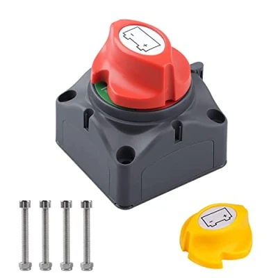 Image de Coupe Circuit Batterie 12V 48V, 275A 1250A Isolateur de Interrupteur On/Off déconnexion pour Marine Bateau RV Véhicules