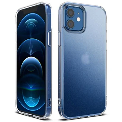 Image de Ringke Compatible avec Coque iPhone 12 / Pro Anti Empreintes Digitales [Fusion Matte] Translucide Solide Rigide Polycarbonate Back TPU Souple Bumper Étui Antichoc Protection Matte Clear