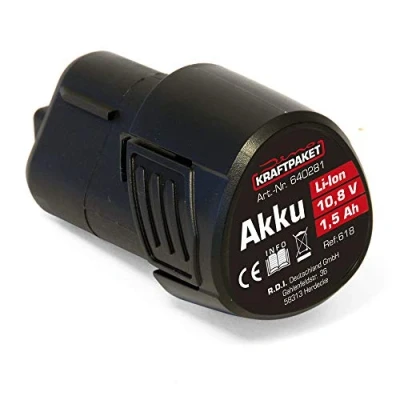 Image de Dino KRAFTPAKET Batterie 10,8 V 1,5 Ah pour polisseuse sans fil 640256 640281 Noir