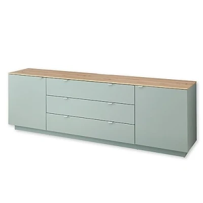 Image de Stella Trading Core Buffet Roseau, Aspect chêne Artisanal, Meuble Moderne avec tiroirs et Beaucoup d&#039;espace de Rangement, Bois d&#039;ingénierie, TV Sideboard 1