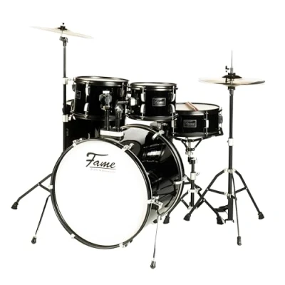Image de Fame FS22B First Step Rock Drum Set (Piano Black) Jeu de batterie
