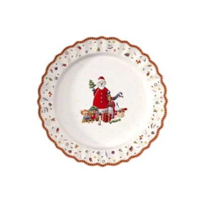 Image de Villeroy &amp; Boch Toy’s Delight Plateau de Service, Plat Rond en Porcelaine Premium, adapté au Four à Micro Ondes, Multicolore/Blanc, 45 cm