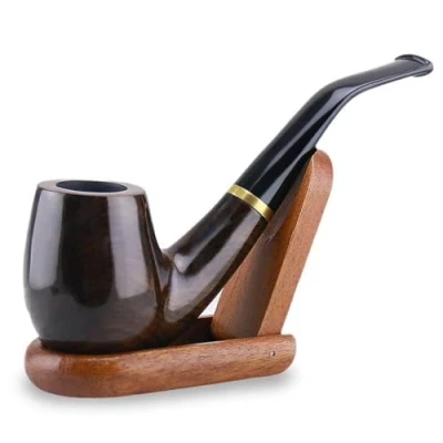 Image de Joyoldelf Pipes à Tabac en Poirier Sculpté la Main avec Support Bois
