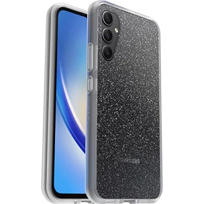 Image de OtterBox Coque React Series pour Samsung Galaxy A34 5G, Antichoc, Anti Chute, Ultra Mince, Protection Fine, testé Selon Les Normes Militaires, Stardust/Transparent