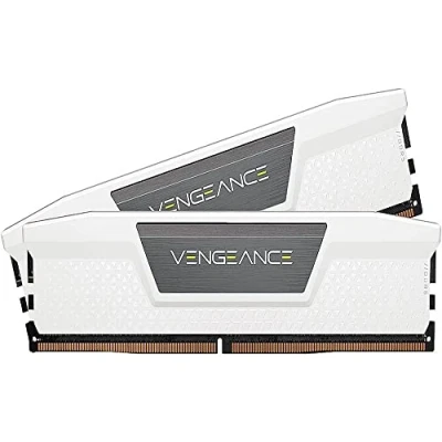 Image de CORSAIR VENGEANCE DDR5 RAM 64Go (2x32Go) 5200MHz CL40 Intel XMP Compatible iCUE Mémoire d&#039;Ordinateur Blanc (CMK64GX5M2B5200C40W)