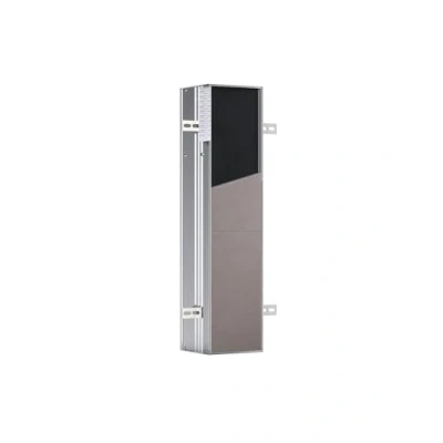 Image de Emco Asis Plus 975611007 Module 658 mm (charnière de Porte Droite, Brosse intégrée, carrelée, modèle encastré, Compartiment pour Papier Toilette) Aluminium Normal