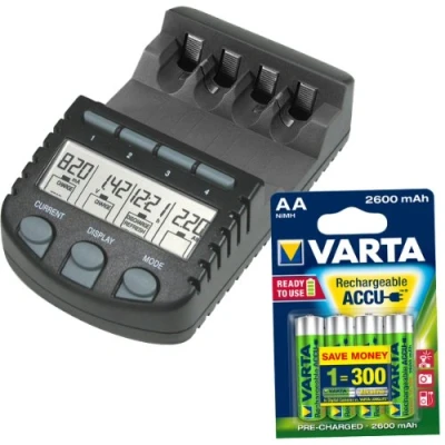 Image de Technoline BC 700 Kit chargeur de piles Noir Set avec V5716 (2600 mAh) (Import Royaume Uni)