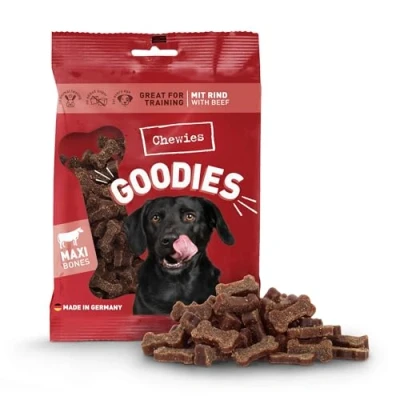 Image de Chewies Dogleckerli Training Maxi Cheville de Boeuf 200 g Collations pour Chien sans Sucre et avec Une Forte teneur en Viande Idéal comme friandises d&#039;entraînement Votre