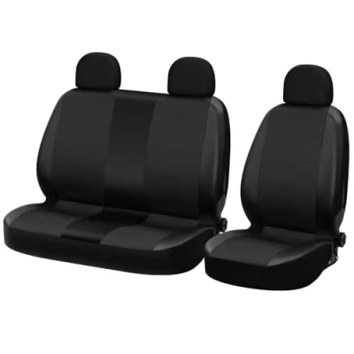 Image de WOLTU AS7323 Housse de siège pour camionnette Couverture Camion en Polyester et Imitation Cuir,Noir Gris