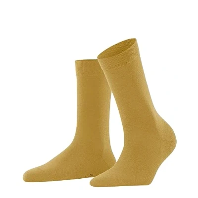 Image de FALKE Softmerino W SO laine coton unies 1 paire, Chaussettes Femme, Jaune (Brass 1216), 41 42