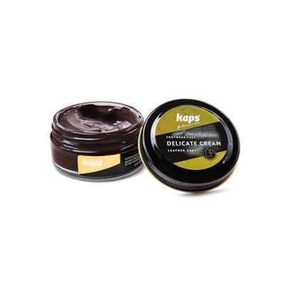 Image de Kaps Crème Délicate De Cirage Cuir Naturel Et Synthé Soin Chaussures Professionnel Intensif Du Nourrissant Pot Verre 50ml Plusieurs Couleurs (169 Vieux Cuir)