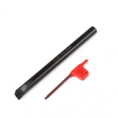 Image de Barre D&#039;Alésage Accusize, Support de 10 Pièces CCMT0602 Petites Barres pour Tour à Métaux Insert 3 Clés SCLCR Alésage Tournage Interne