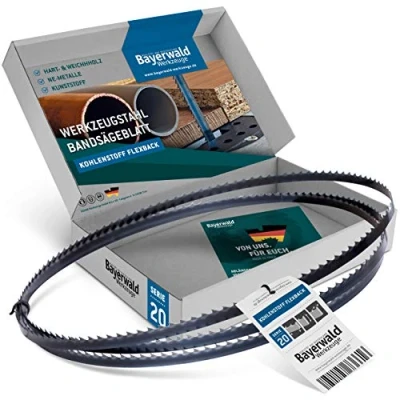 Image de Bayerwald Lame de scie à ruban en acier outils 2110 x 6 0,36 mm pour bois, métaux non ferreux, plastique, tôles fines et Convient Flott. Kräku etc.