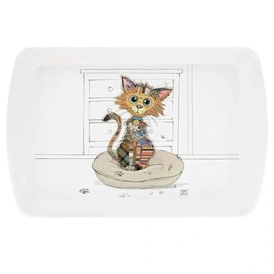 Image de Petit Plateau de Service Lesser &amp; Pavey Design Britannique pour Multiples utilisations dans la Maison Plateaux Servir des Aliments ou Boissons Kimba Kitten
