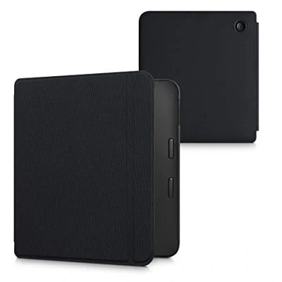 Image de kwmobile Étui liseuse Compatible avec Kobo Libra 2 à Rabat magnétique Protection en néoprène Noir
