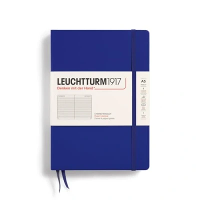 Image de LEUCHTTURM1917 369793 Carnet de notes Medium (A5), Couverture rigide, 251 pages numérotees, Ink, ligné