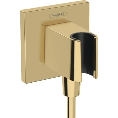 Image de hansgrohe FixFit E Coude de raccordement avec Support douche, pommeau Aspect doré poli, 26889990