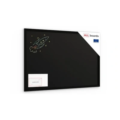 Image de ALLboards Tableau noir à craie 90x60 cm avec cadre en bois ECO