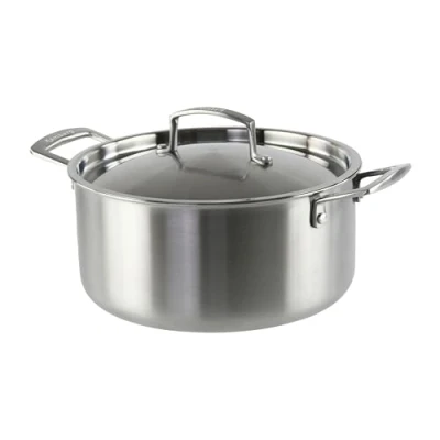 Image de KAMBERG Faitout Marmite Ø28 cm en Acier Inoxydable 18/10 Triply Sans PFAS Couvercle inclus Tous feux dont induction et four 0008276