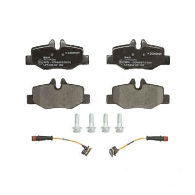 Image de DELPHI LP1939 Jeu de plaquettes frein contact signal d&#039;usure inclus avec tôle anti bruit accessoires MERCEDES BENZ: Vito Mixto, Viano