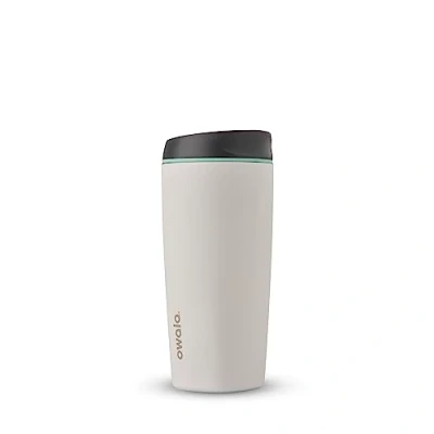 Image de Owala BlenderBottle SmoothSip Gobelet à café isotherme en acier inoxydable Tasse glacé réutilisable, sans BPA, 560 ml, blanc (cloudscape)