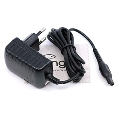 Image de Chargeur Compatible avec Remington F5800, F7800, F7805, HC5880, HC9700, MB4850, MB6850, EP7020 (Remplace 747855 SW 120060EU) Cordon de Charge Tondeuse, Rasoir mungoo Chiffon Nettoyage d&#039;écran