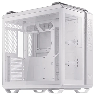 Image de ASUS TUF gaming GT502 / Blanc Châssis ATX (double chambres, zones de refroidissement indépendantes pour le CPU et GPU panneaux latéraux sans outils, USB 3.2 Gen 2 Type C à l&#039;avant)