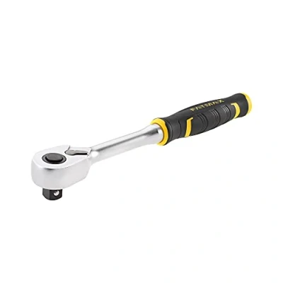Image de Stanley Fmmt82676 0 Cliquet 120 Dents 1/4&quot; Gamme FatMax Tête Compacte Pour Une Meilleure Accessibilité Éjection Rapide Angle De Reprise 3 Levier D&#039;Inversion Encastré Manche Bi Matière