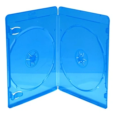 Image de MediaRange BOX39 2 50 Étui de Rangement pour Deux disques blu Ray, Bleu, Transparent CD/DVD