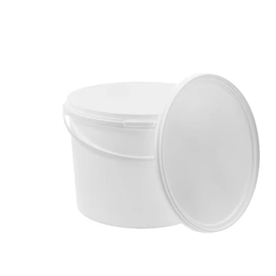 Image de BenBow Seau avec Couvercle 10l Blanc Convient pour Aliments, Stable, étanche à l&#039;air, Anti Fuite, inodore récipient de Conservation en Plastique, poignée Vide, 3X 10 litres