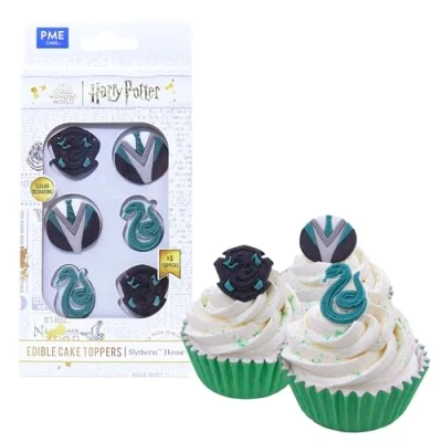 Image de PME Harry Potter Set de 6 Toppers Cupcakes Comestibles, Serpentard/Slytherin