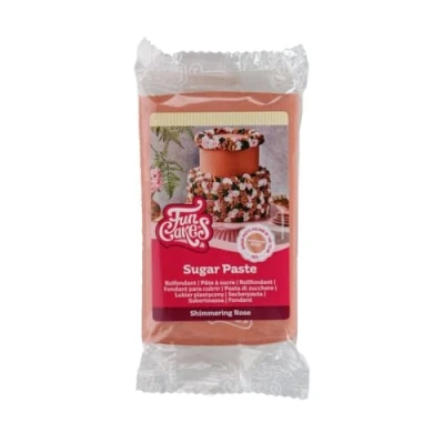 Image de Pâte à Sucre Funcakes 250g (choix déroulant) Shimmering Rose (Avec Paillettes)