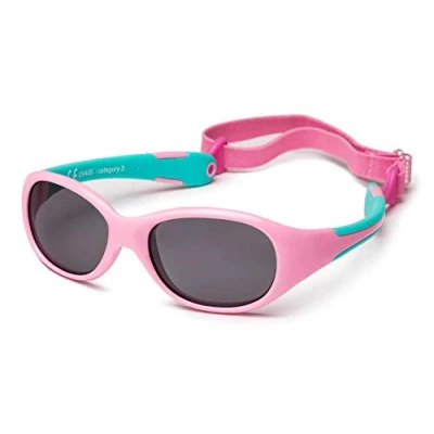 Image de Kiddus Lunettes De Soleil fabriquées en Une Seule Piece. Pour Bébés. A Partir 0 Mois. Très Flexibles. Incassables. Filtre Solaire UV400. Sans BPA. Bande Elastique Réglable et Amovible. ALLROAD