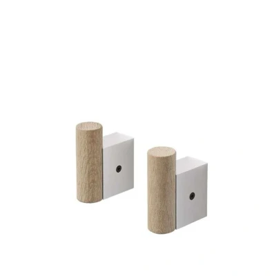Image de Muuto Crochet Attach Lot de 2 Oak aluminum
