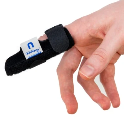 Image de Actesso Attelle de Doigt en Néoprène Support pour Les Blessures aux Doigts, le Maillet et Douleurs Articulaires (Attelle Doigt, Noir, Taille unique)