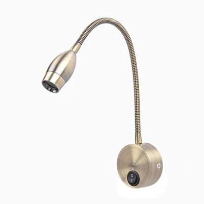 Image de Meanyee Lampes de lecture murales flexibles Lampe chevet avec interrupteur,1 * 3W 3000K MY B032