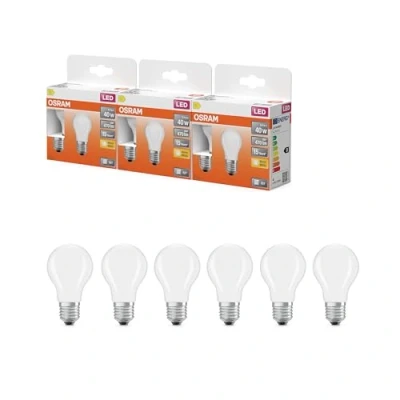 Image de OSRAM Lampe LED Star mini boule P40 filament, 2700 K blanc chaud, 3,4 W, E27, dépolie, 470 lm, 15 000 h, pour luminaires de table et suspendus, non éblouissante,3 Pack
