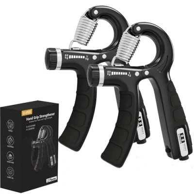 Image de U VKK Hand Grip Musculation,5 60kg Ajustable avec fonction de comptage,Avant Bras Musculation pour Renforcer L&#039;exercice Prise Main et D&#039;avant bras,Entraînement du Poignet,Entraînement des Doigts