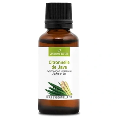 Image de CITRONNELLE de JAVA BIO 30mL Huile Essentielle Qualité Premium 100% Pure, Naturelle, Intégrale et Chémotypée