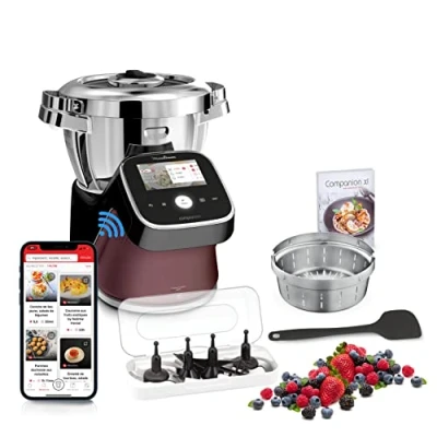 Image de Moulinex Robot cuiseur, 18 modes, Balance intégrée, Idées de recettes illimitées, Ecran tactile facile d&#039;utilisation, Application exclusive gratuite, I Companion Touch Pro HF93E610
