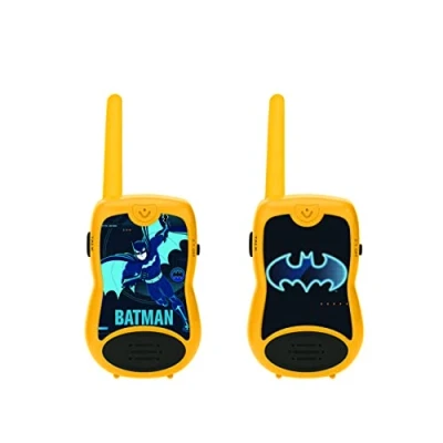 Image de Lexibook, Batman, Talkies Walkies 200m, Jeu de Communication, 2 canaux Clip Ceinture, à Piles, Noir/Jaune, TW12BAT