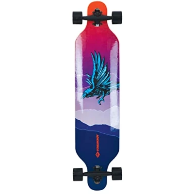 Image de Schildkröt Longboard Freeride 41&quot;, Bois d&#039;Érable Collé 9 Plis, Planche Complète avec Suspension à Essieu Suspendu, Roulements Billes ABEC 11, Design: Cool Chimp, 510691.