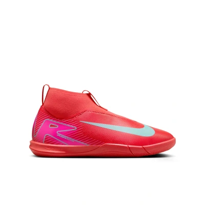 Image de Nike Performance JR ZOOM 10 Academy Unisex Chaussures de foot en salle pour enfants, Taille: 33.5, Ember glow/aurora green