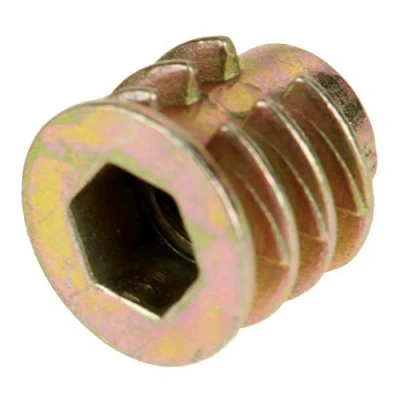 Image de 50pcs M4x8mm Zinc Alloy Furniture Hex Drive Head Nut Threaded, For Wood Insert Threaded Interface Screws
